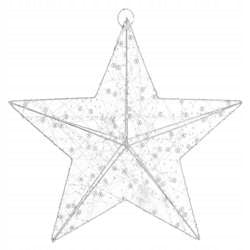 Gwiazda Led Oświetlenie Świąteczne srebrna gwiazdka duża 30cm na baterie