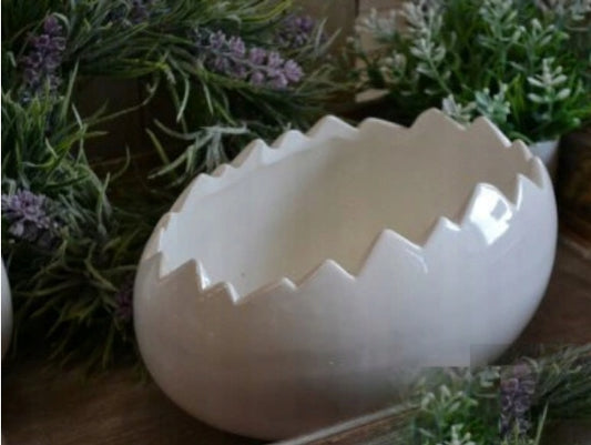 Osłonka wielkanocna ceramiczna jajko rzeżucha