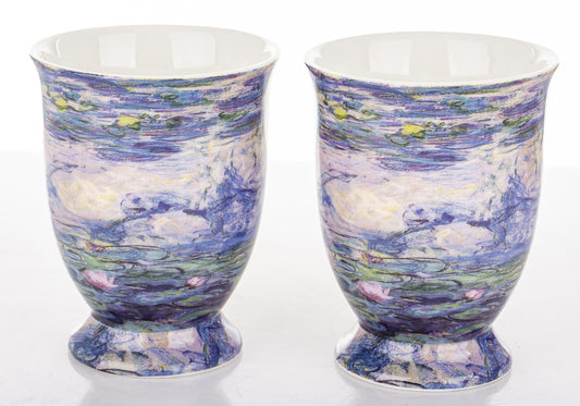 Produkt dekoracyjny Kpl. 2 Kubków Z Łyżeczkami porcelana wielokolorowy