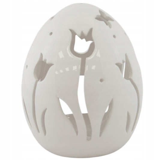 Jajko T-Light dekoracja wielkanoc ozdoba ceramiczna latarenka 20cm