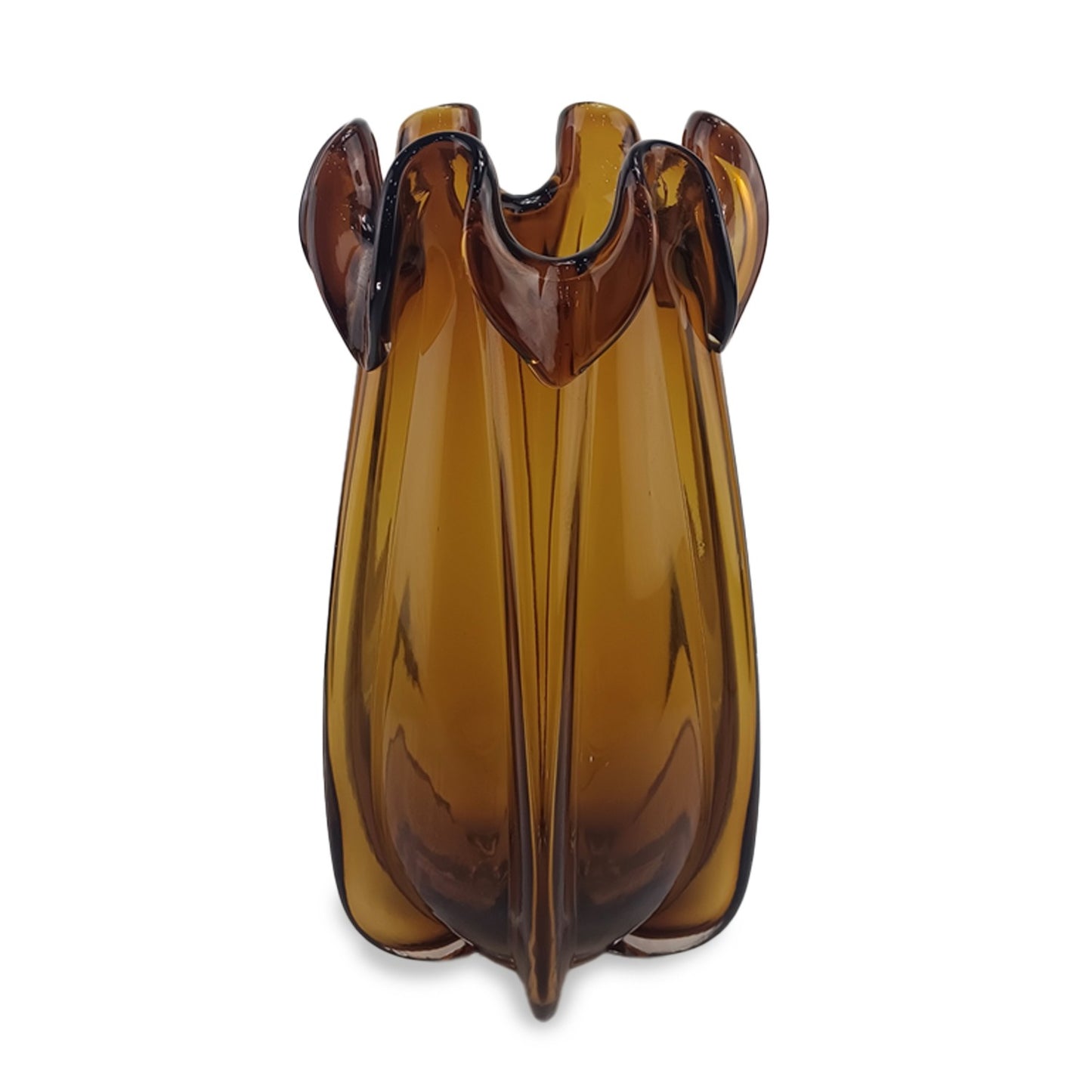 Wazon szklany Ciemny bursztynowy 33,5x13x8cm