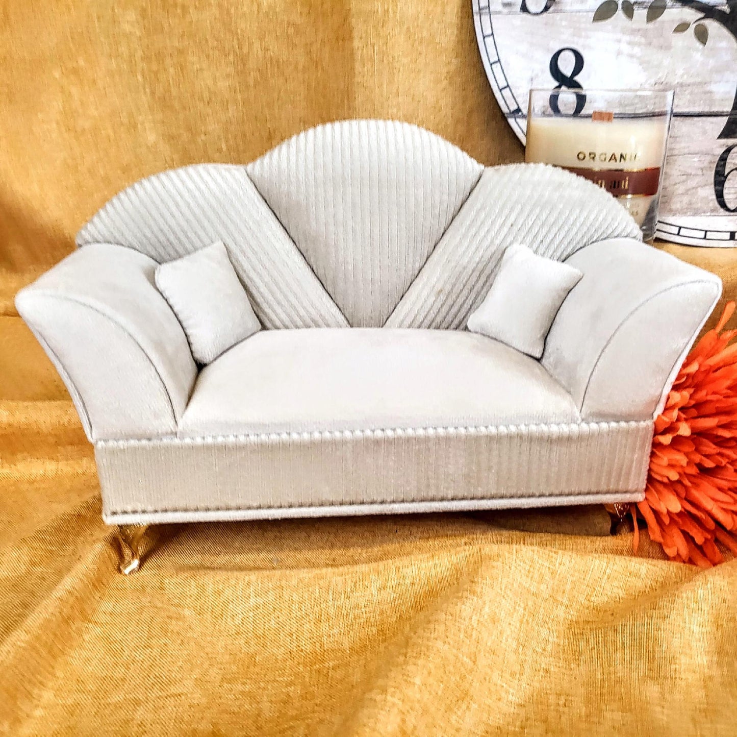 Szkatułka Na Biżuterię Beżowa sofa Venus pudełko