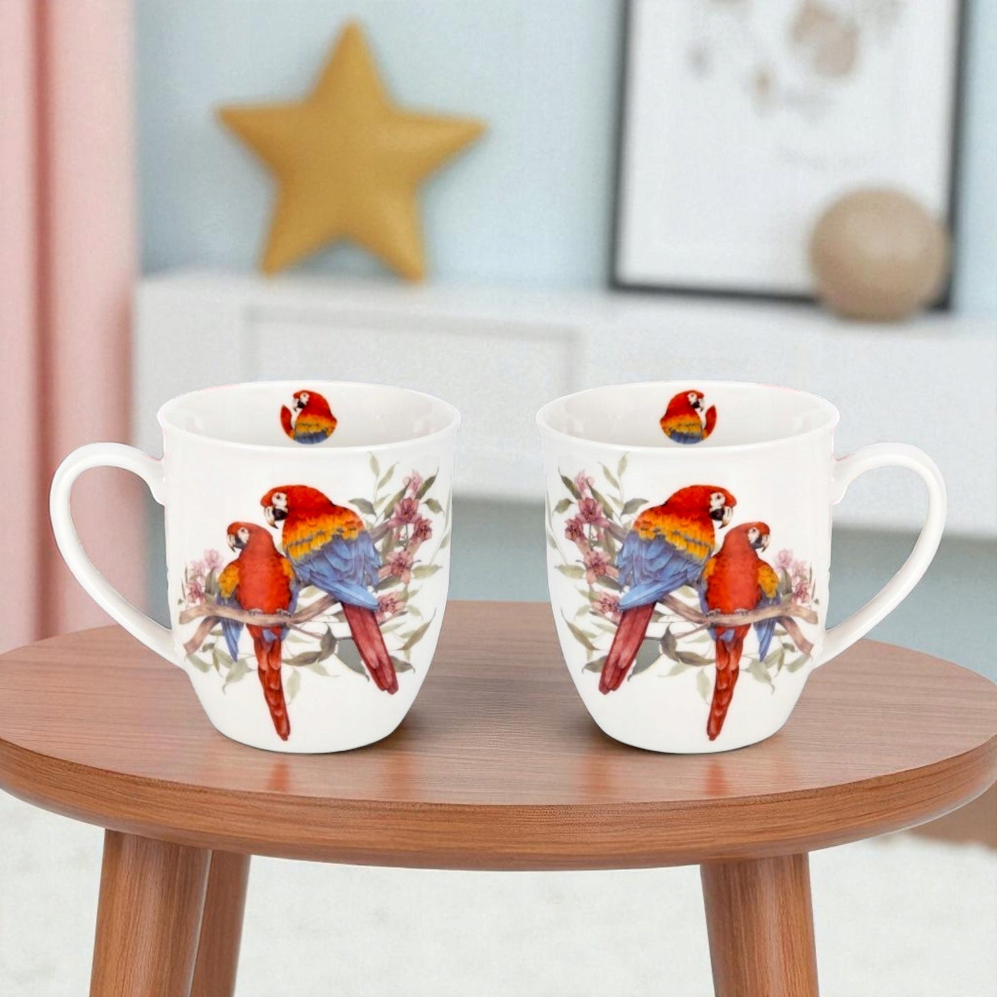 Kubek porcelanowy w pudełku papugi Duo Ptasi Świat porcelana 650 ml XXL