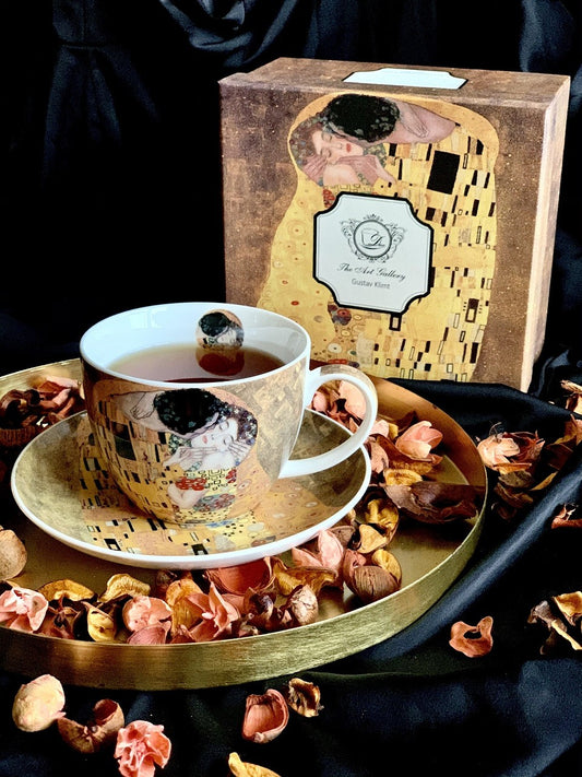 Filiżanka ze spodkiem jumbo w pudełku Gustav Klimt porcelana 470 ml 1 szt.