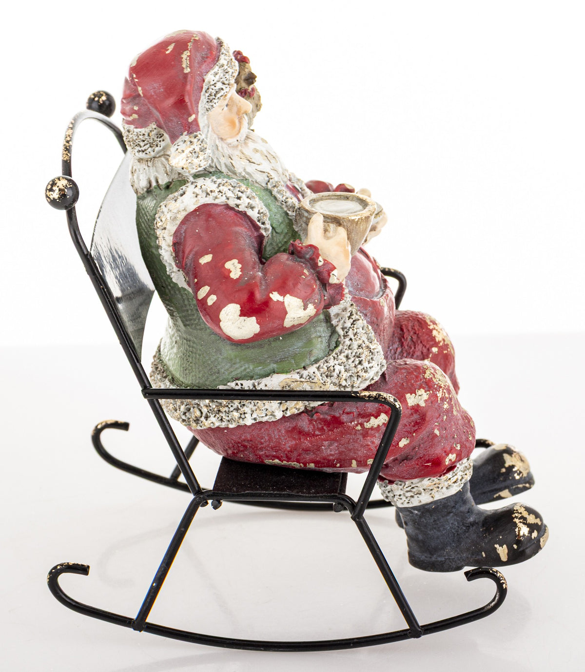 Figurka świąteczna Mikołaj tworzywo sztuczne 15x12,5x9 cm Casa Roma