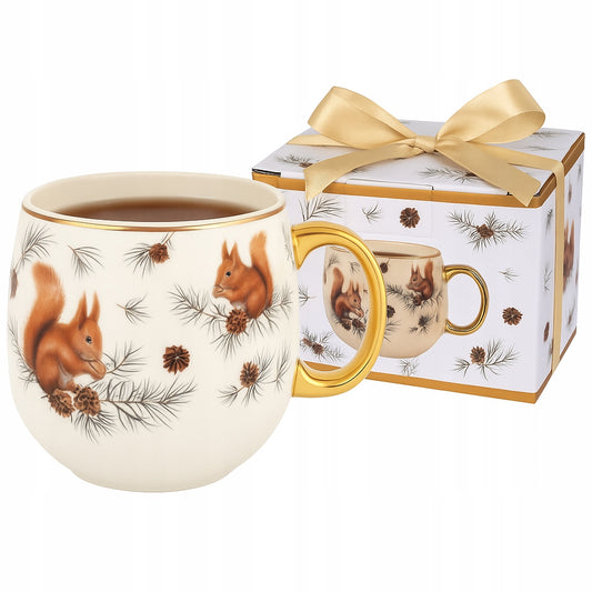 Porcelanowy Kubek baryłka 530 ml duży w pudełku