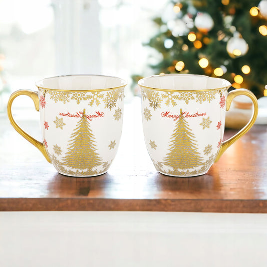 Kubek filiżanka świąteczna w pudełku porcelana prezent świąteczny mikołajki