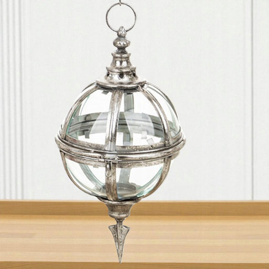 Lampion wiszący India House kula metalowo-szklany 119 cm dekoracja vintage