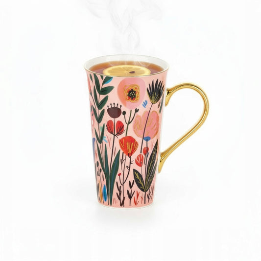 Porcelanowy Duży ozdobny kubek XXL w pudełku na prezent 700ml