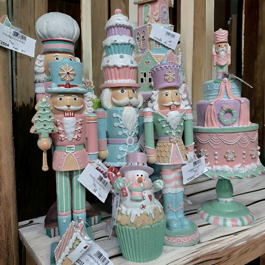 Dziadek do orzechów 46 cm pastelowy figurka świąteczna prezent na święta