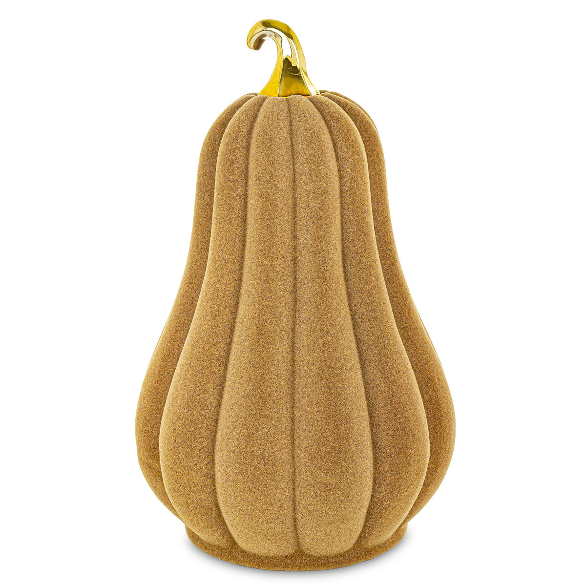 Ozdoba jesienna dynia ceramiczna beżowa 33x20x20 cm