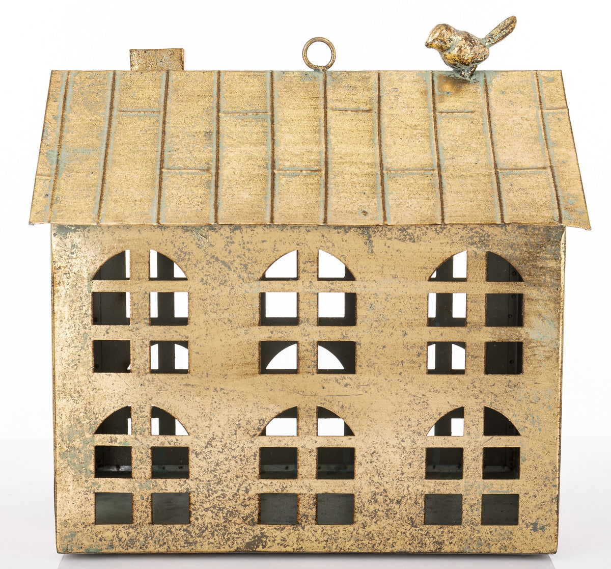 Figurka świąteczna Dekoracja Metalowa złoty 29,5x29x20,5
