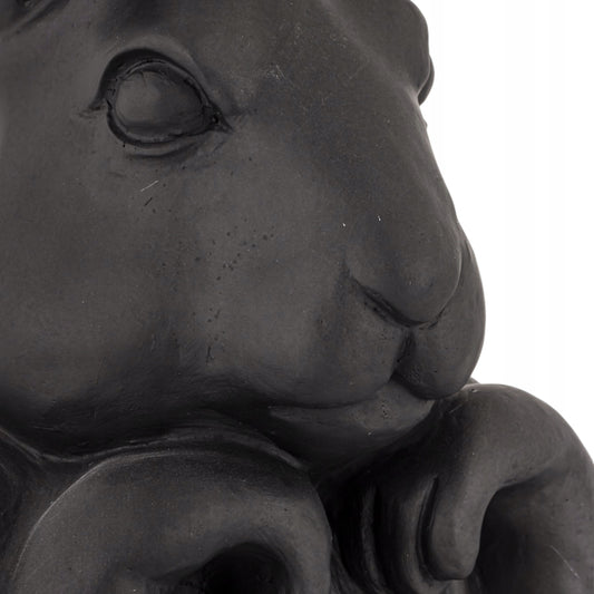 Figurka Królik Zajączek Statuetka Dekoracja Czarna Duża 47,5cm Loft