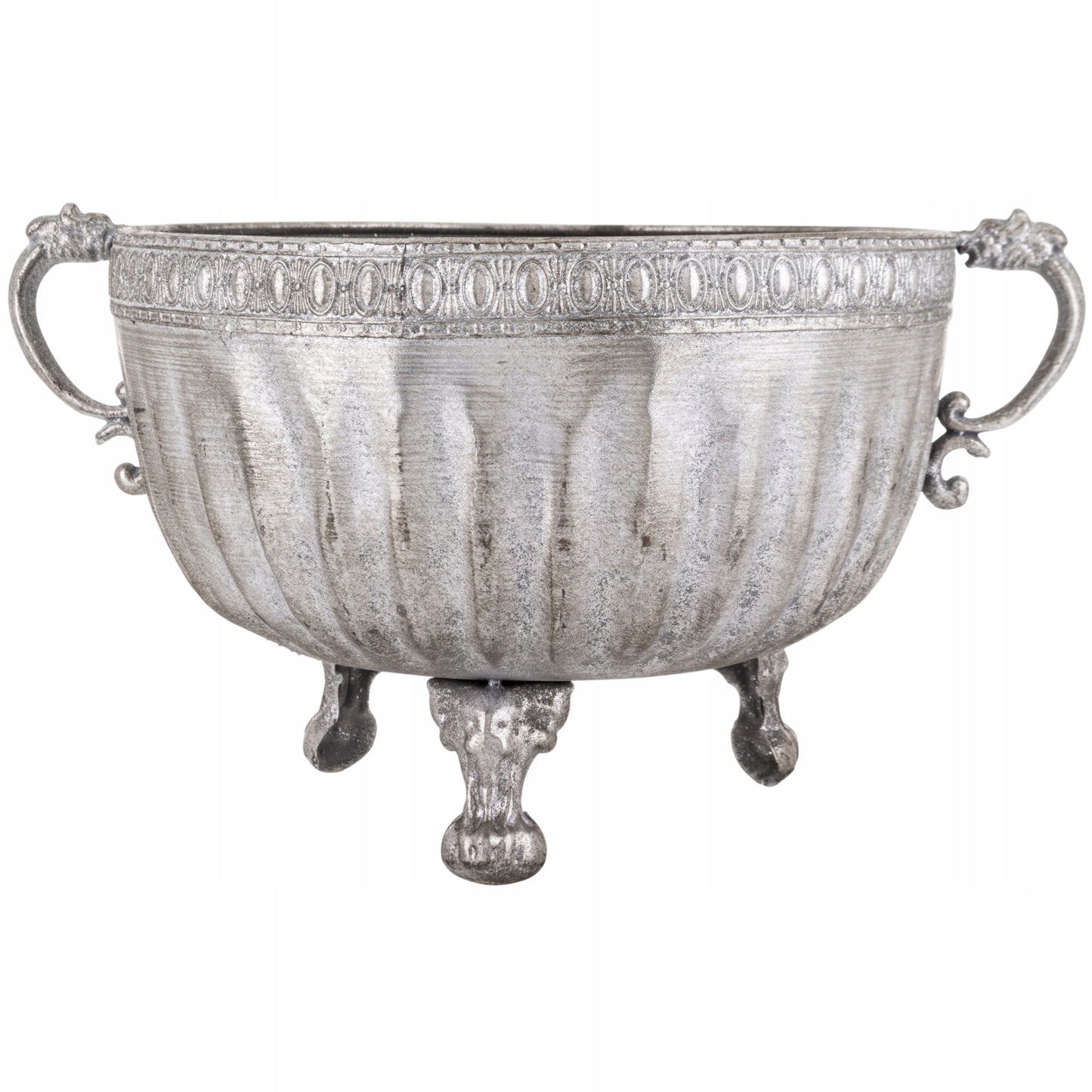 Osłonka srebrna metalowa wazon retro vintage 22 x 39 cm