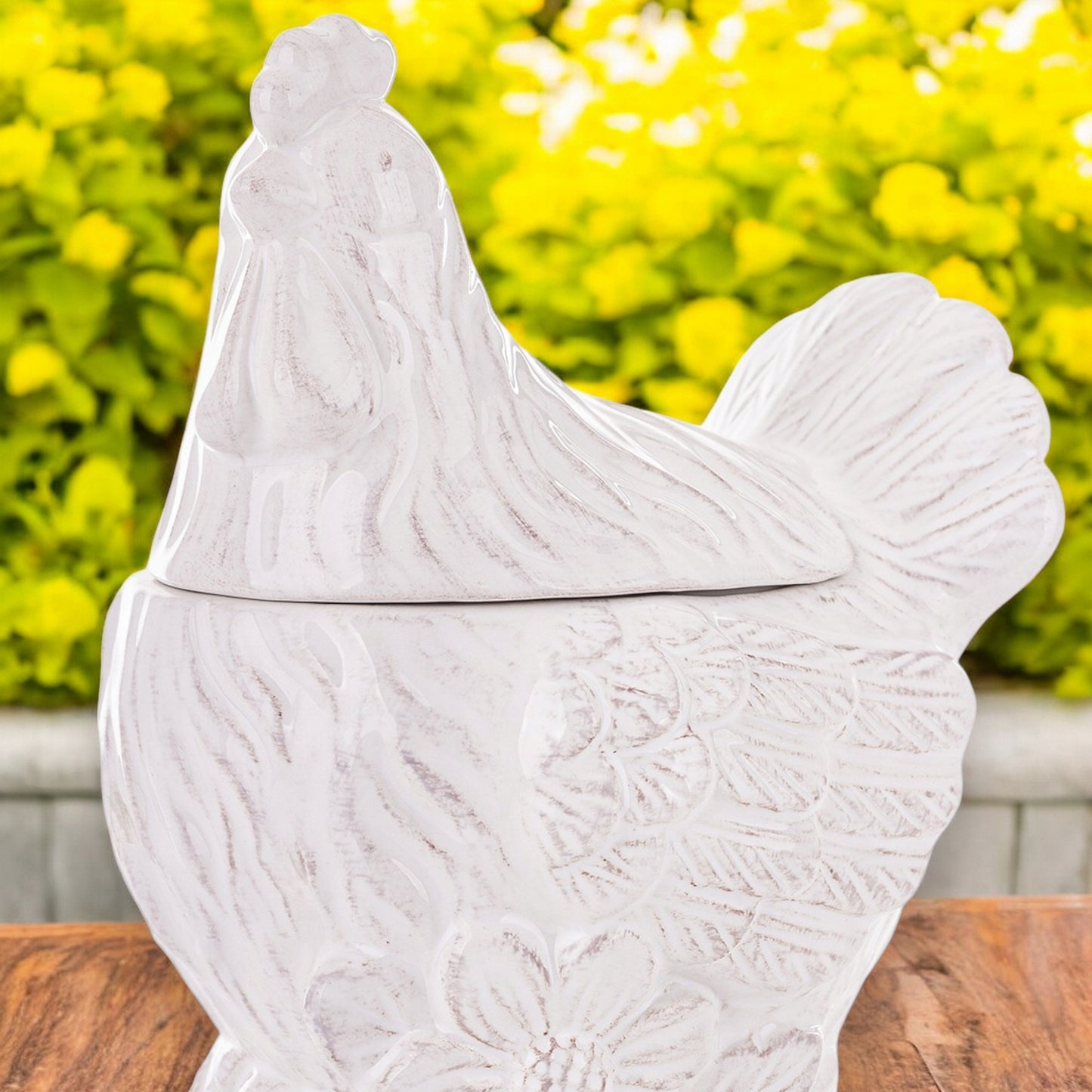 Ozdobny Dekoracyjny Pojemnik wielkanocny Figurka Kura 25x16x18,5 koszyk