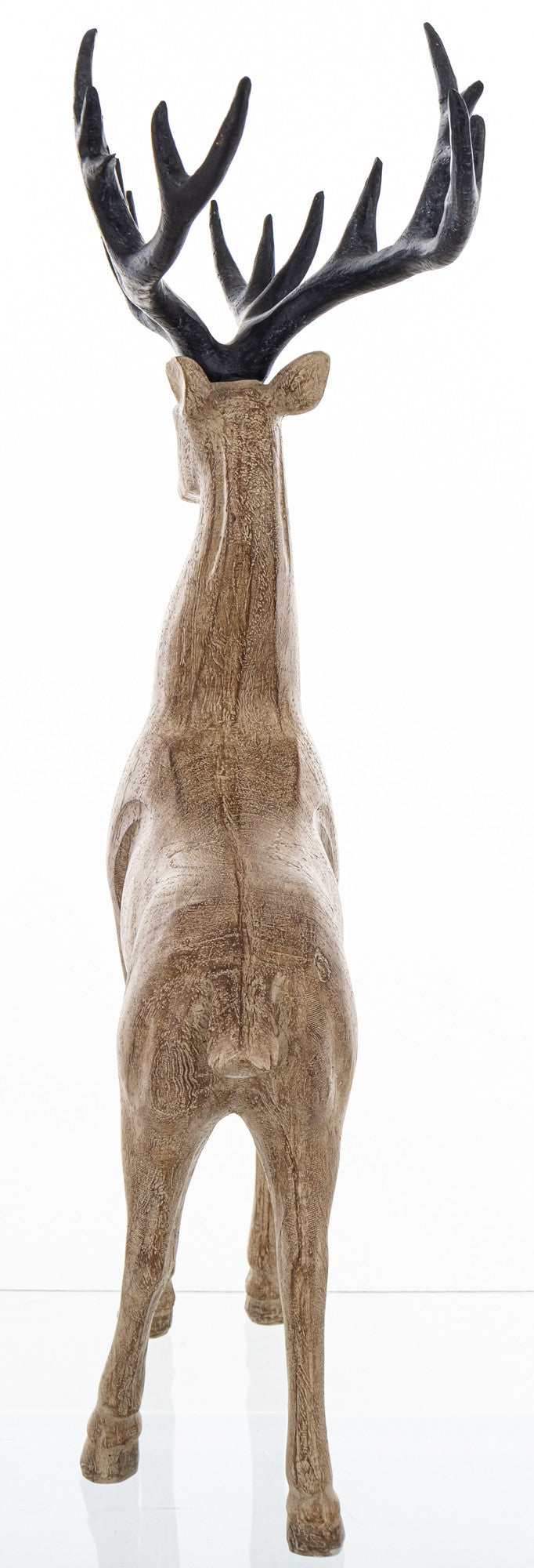 Figurka świąteczna renifer brązowy, czarny tworzywo sztuczne 46x28x12,5 cm