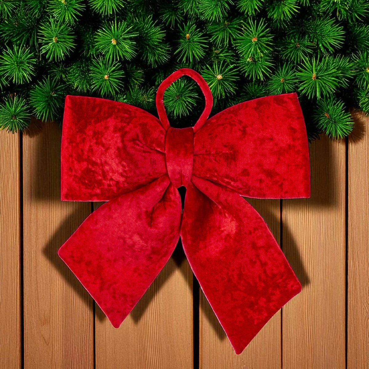 kokarda świąteczna ozdobna duża 37 x 35 czerwona