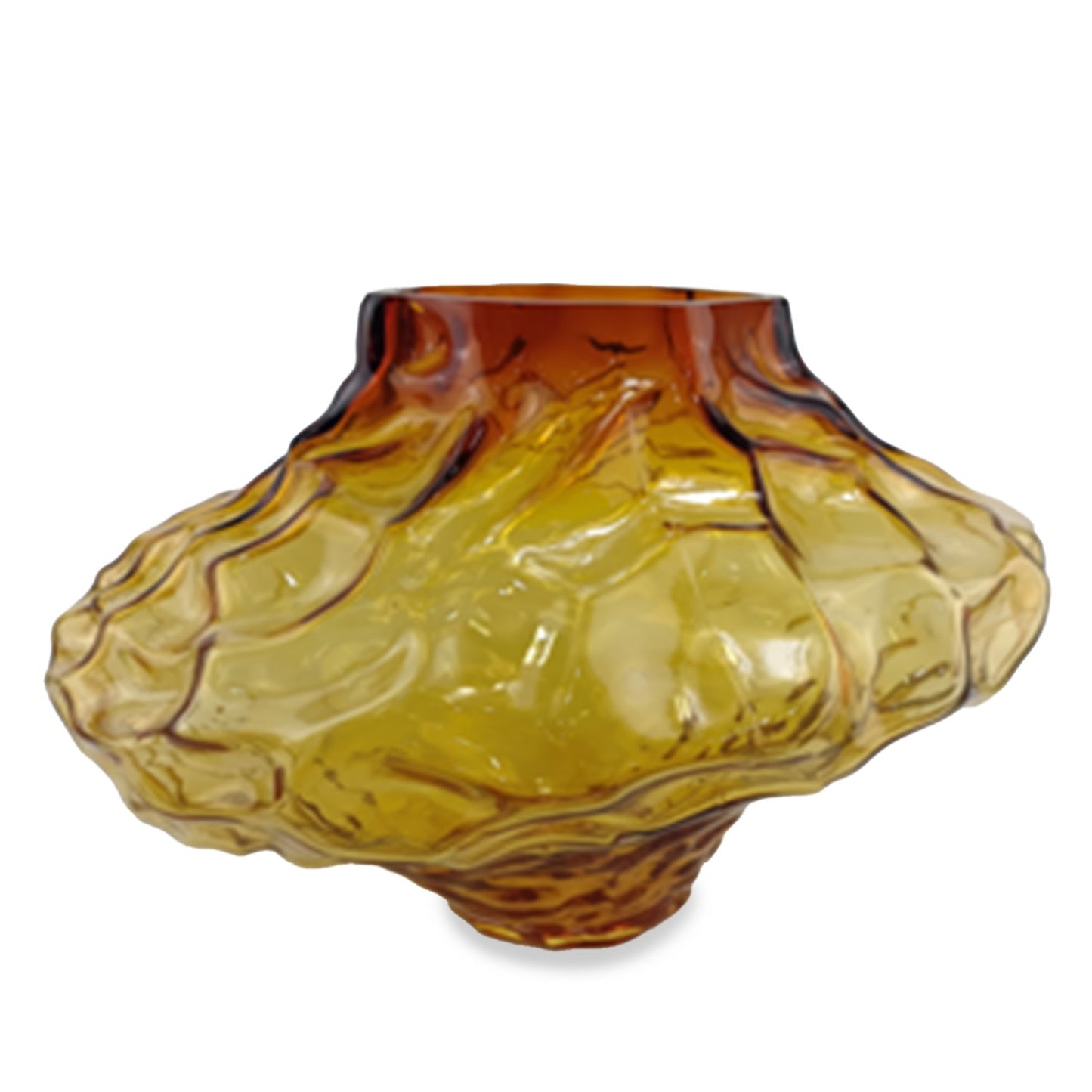 Wazon szklany Bursztynowy 26,5x10x8,5cm