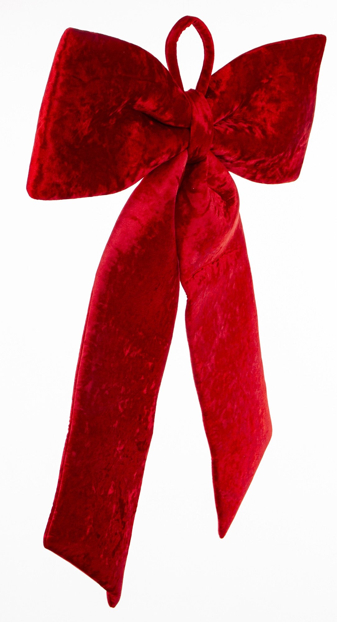 Kokarda świąteczna czerwony tkanina 70x48x7 cm
