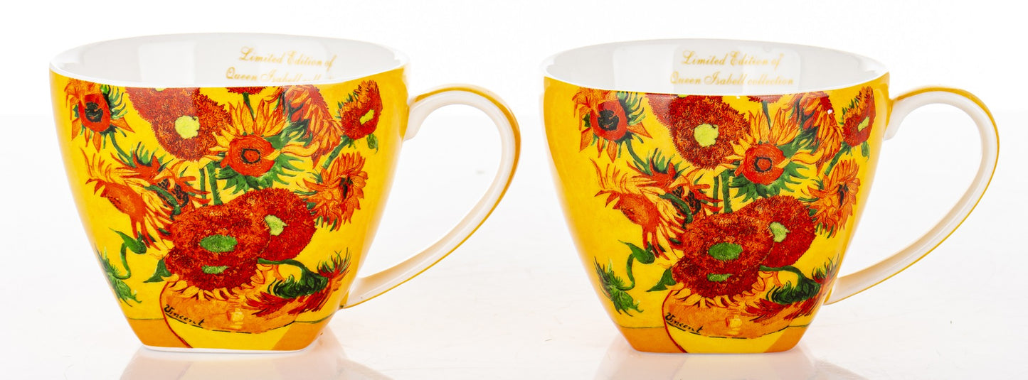 Kpl. 2 Filiżanki 2 Talerzyki 2 Łyżeczki porcelana wielokolorowy