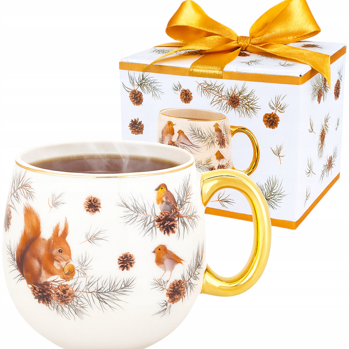 Porcelanowy Kubek baryłka 530 ml duży w pudełku