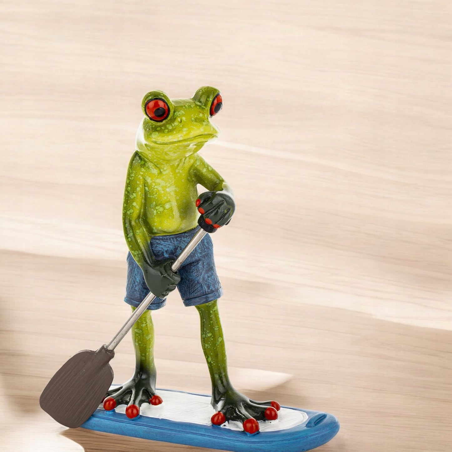 FIGURKA ŻABA pływająca na SUP żabka deska Stand Up Paddle Aquasurf surfer