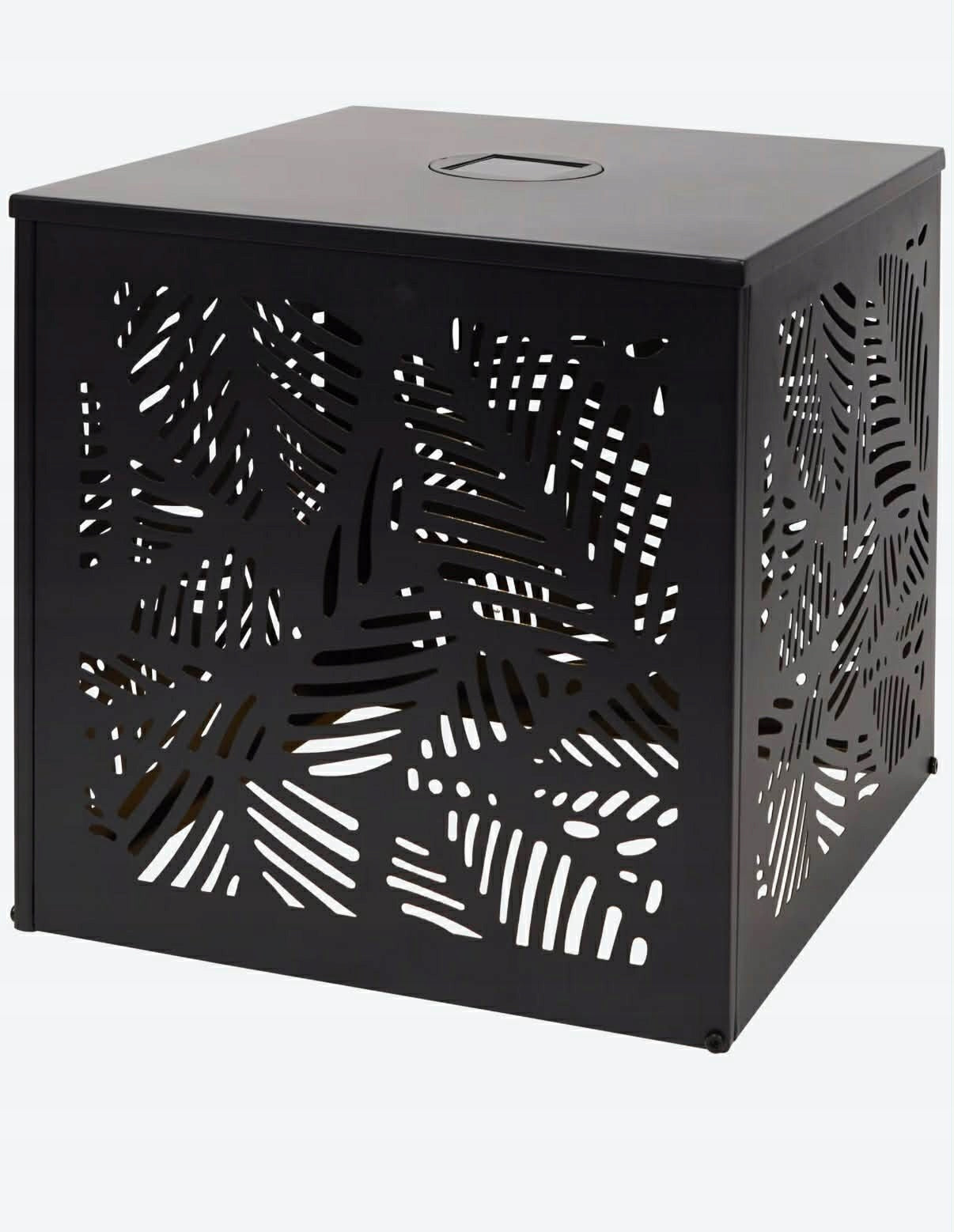 Stolik solarny metalowy ogrodowy balkonowy na taras LED lampa solarna
