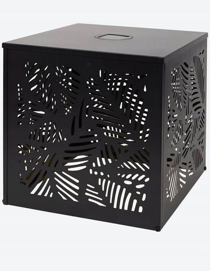 Stolik solarny metalowy ogrodowy balkonowy na taras LED lampa solarna
