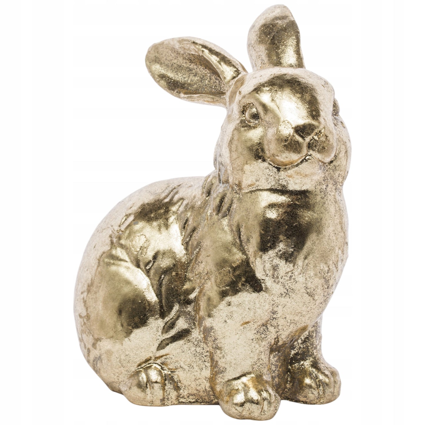Królik figurka wielkanocna złota dekoracja zajączek ozdoba glamour 13 cm