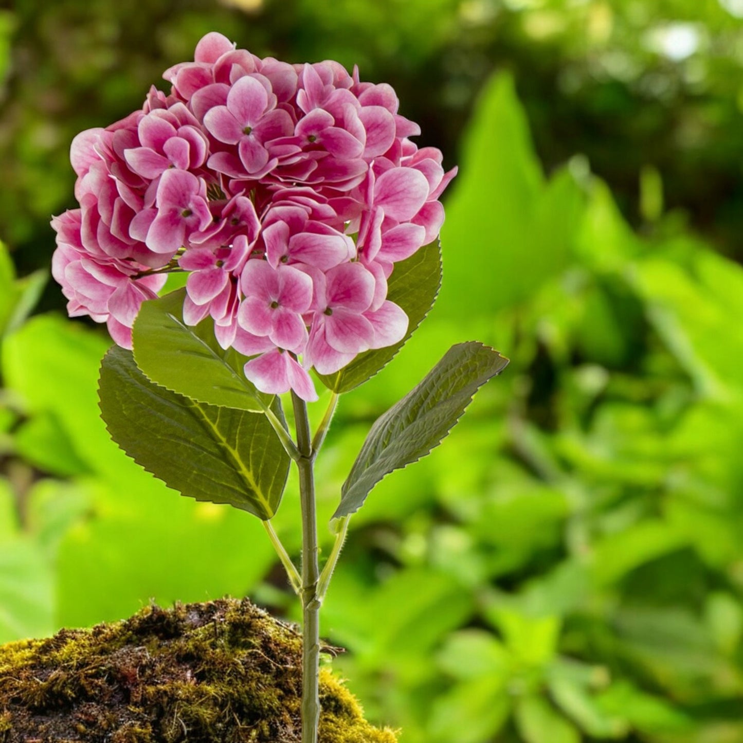 Hortensja roślina dekoracyjna sztuczna duża efektowna Kwiat 64 cm różowa