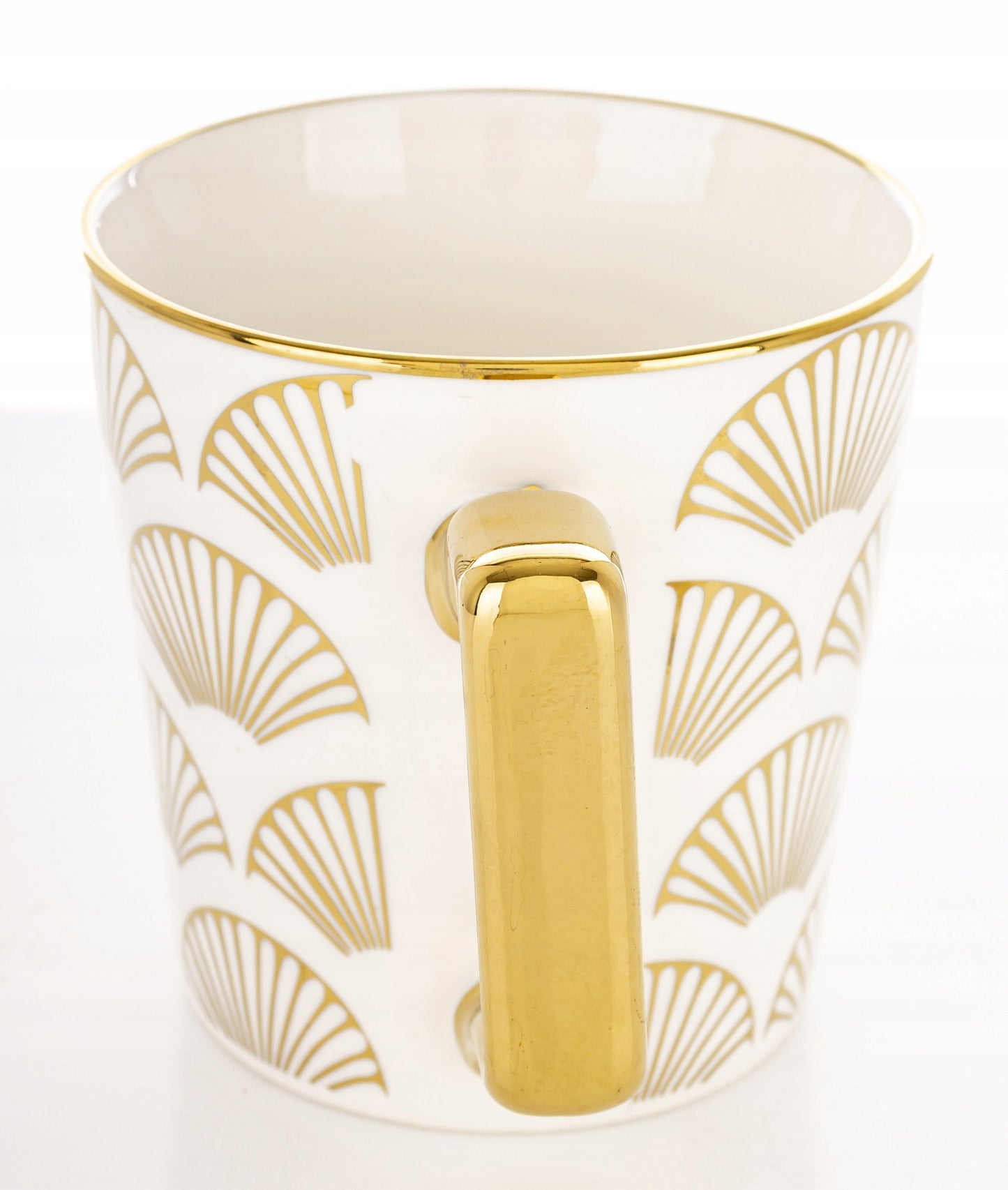 Porcelanowy Kubek elegancki złote ucho 310ml