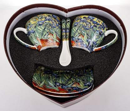 Produkt dekoracyjny Kpl. 2 Filiżanek Ze Spodkami I Łyżeczkami porcelana
