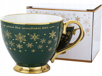 Kubek porcelana 380 ml w pudełku prezent świąteczny duży filiżanka