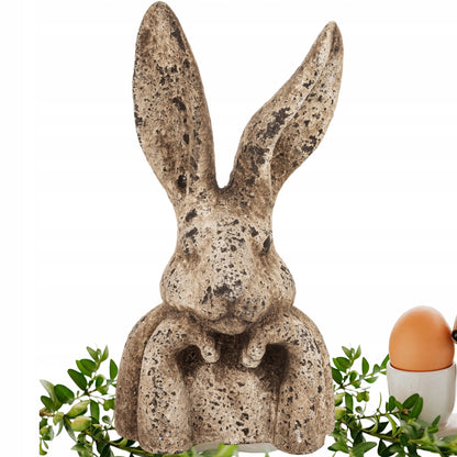 Zając Królik figurka zamyślony szaro-brązowy Piękny 29cm wielkanocna