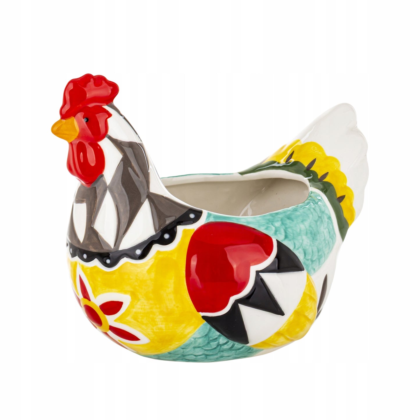 Ceramiczna Kura - Pojemnik Wielkanocny Figurka Osłonka Dekoracja Wiosenna