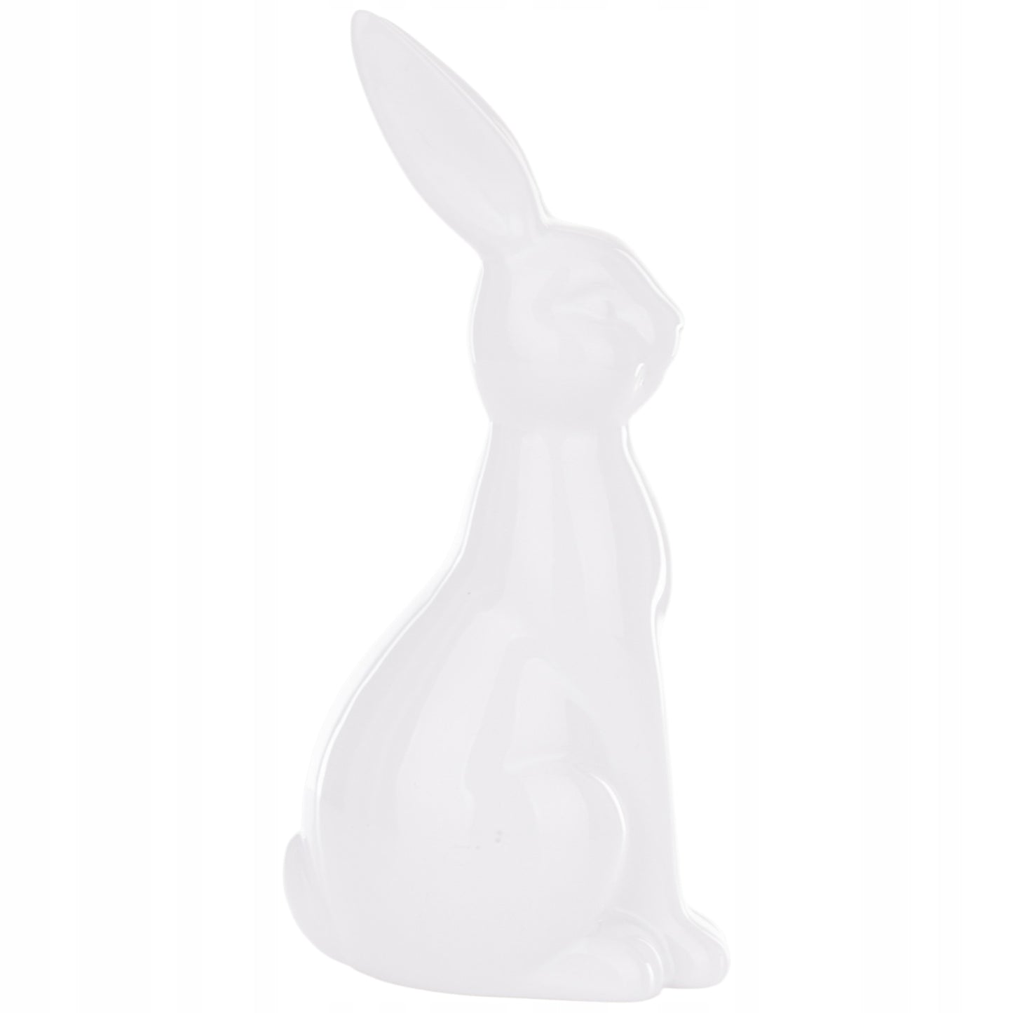 Zajączek figurka biała ceramika siedzący króliczek 18,5cm