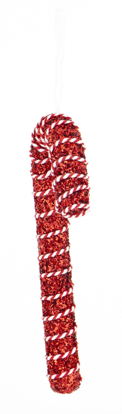 Zawieszka tekstylna biało-czerwona 21x8x2,5 cm wzór 1