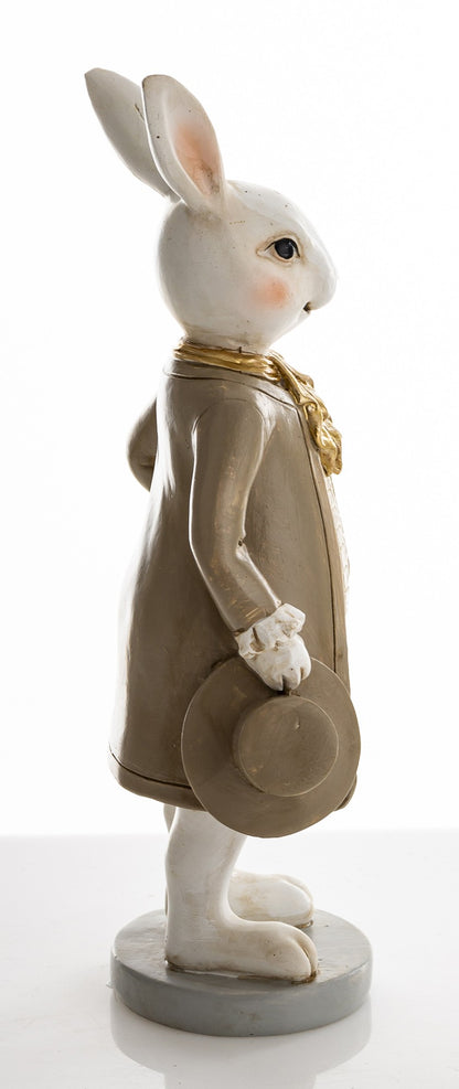 Figurka królik króliczek zając zajączek Wielkanocny stroik dekoracja 20cm