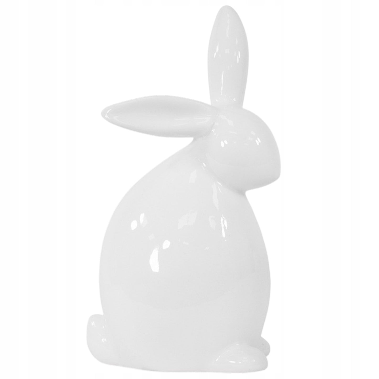 Zajączek figurka wielkanocna dekoracja biała ceramika 20 cm