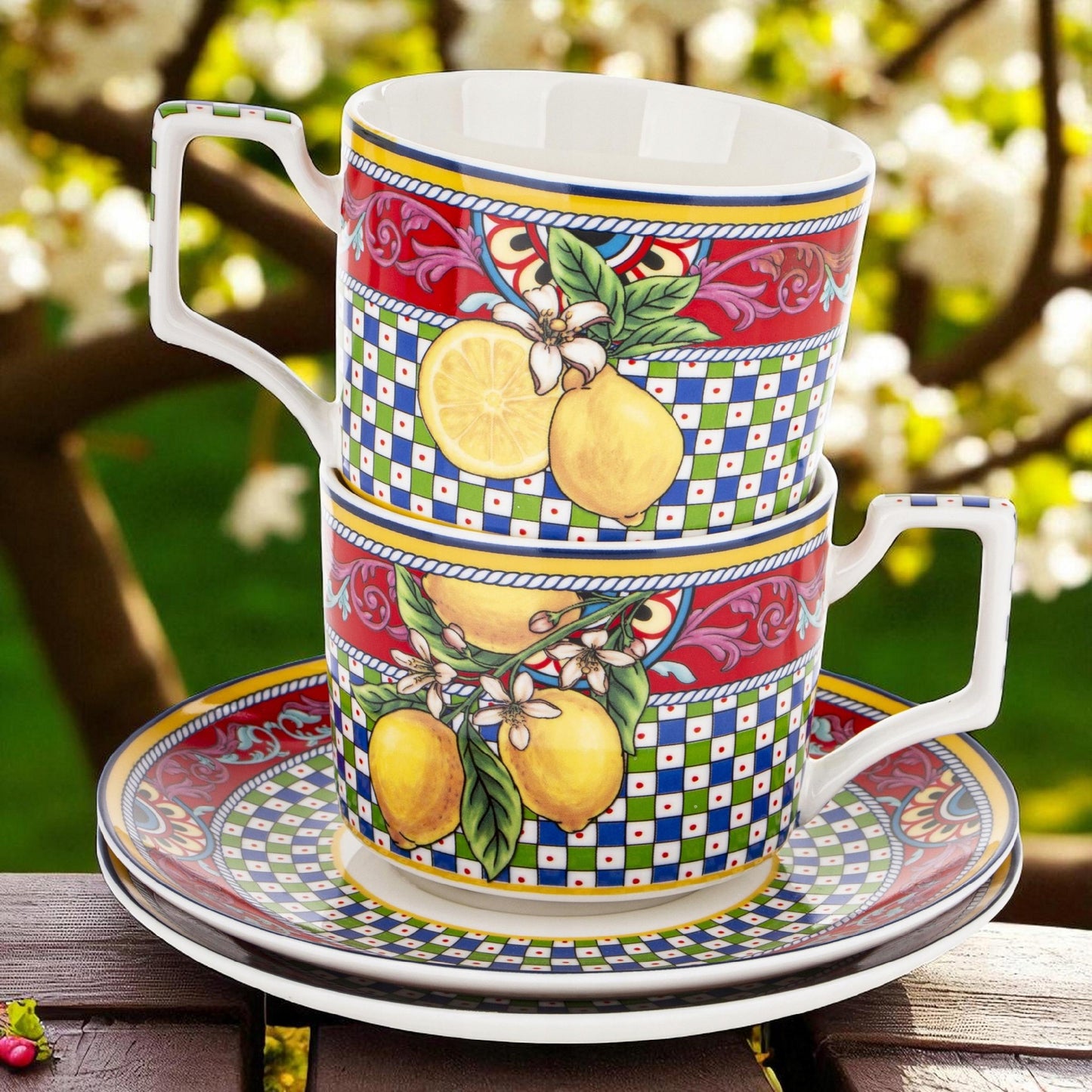 2 szt Filiżanka porcelanowa zestaw filiżanek w pudełku prezentowym 220 ml