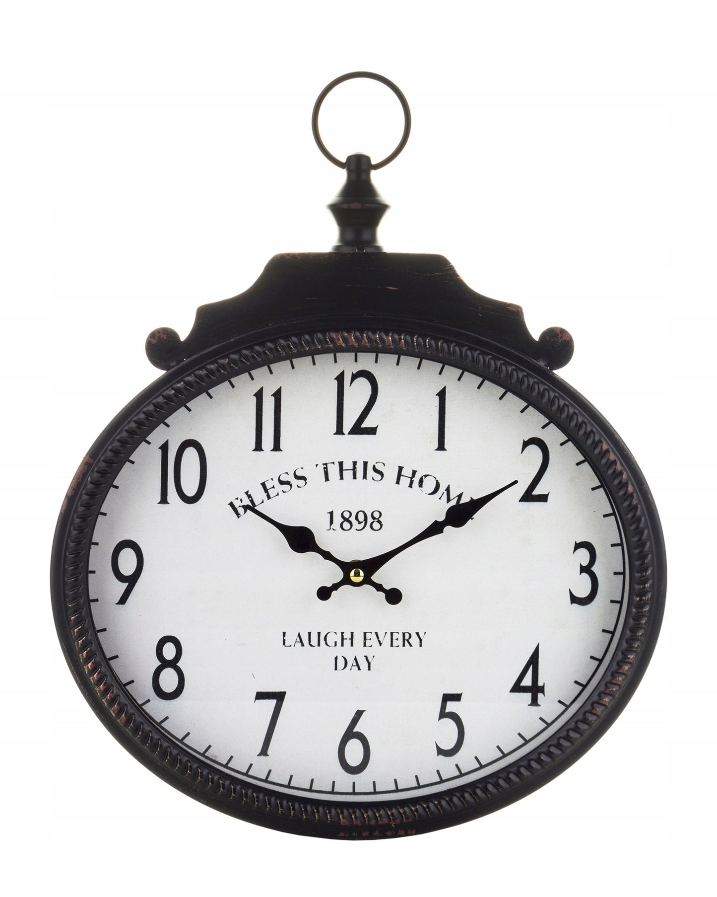 Zegar ścienny czarny 31 cm loft metalowy