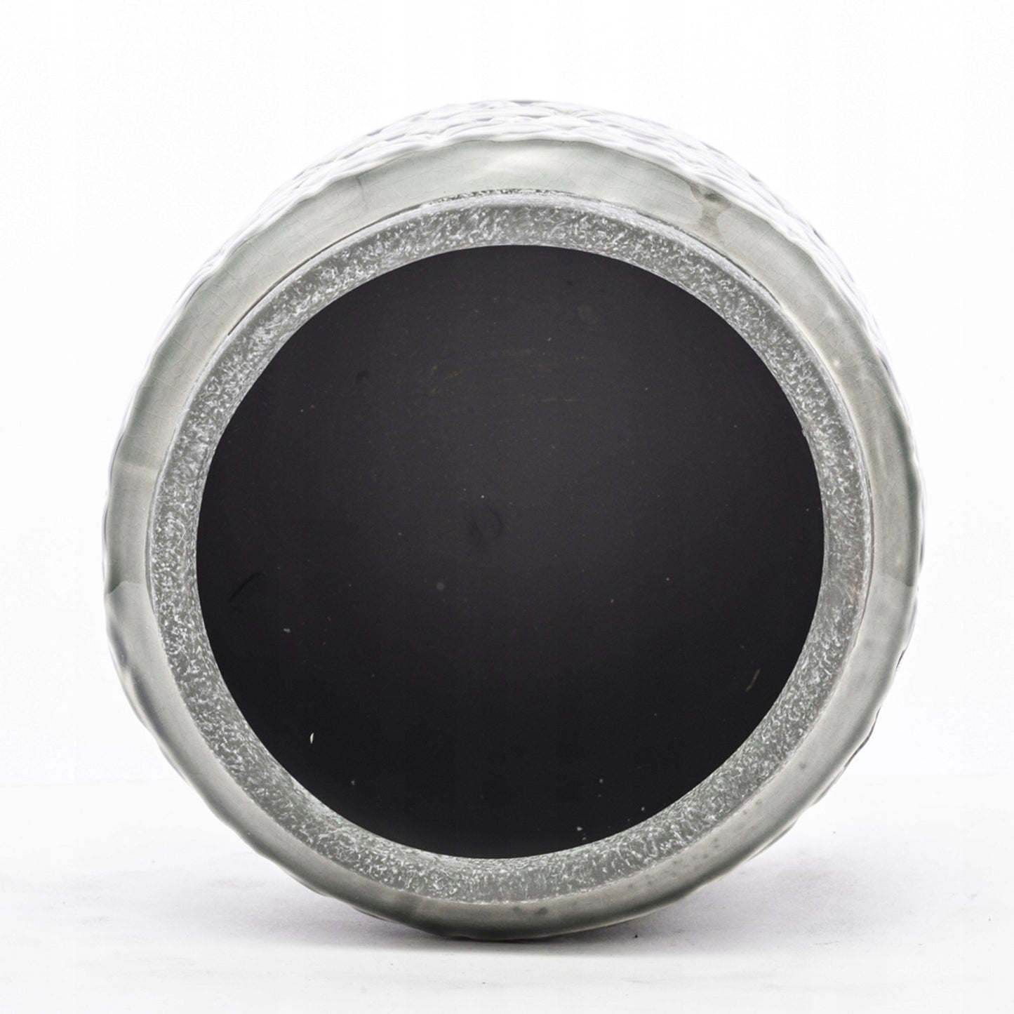 Osłonka ceramiczna 13,5x15,5 cm szara brązowa doniczka