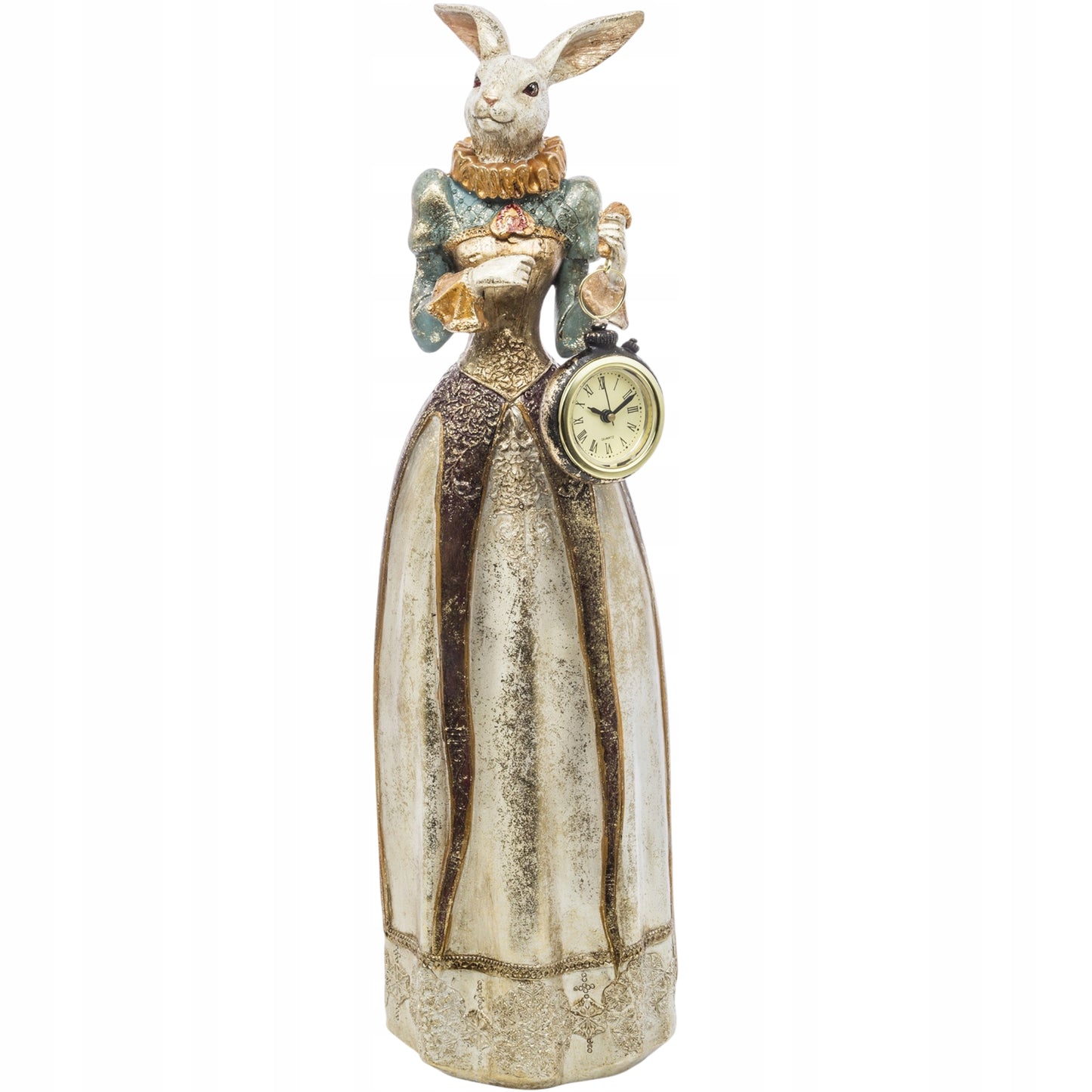 Figurka Pierrot Królik z Zegarkiem Dekoracja Statuetka Retro Vintage 44cm