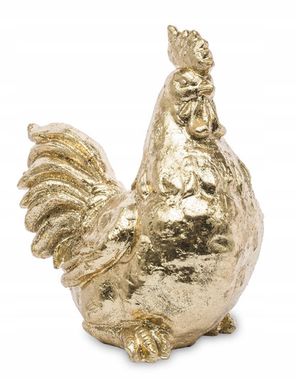 Figurka Złoty kogut wielkanocna kura 19 cm