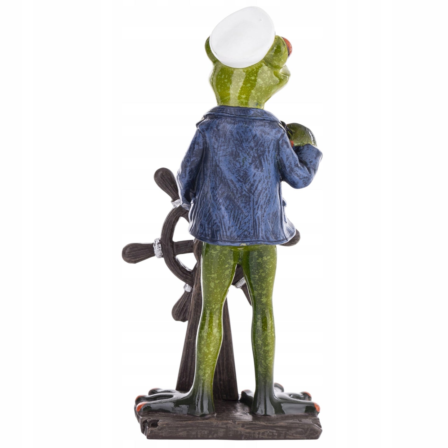 Ozdobna Figurka 18x9x6,5cm - Żaba marynarz Kapitan żabka na morzu