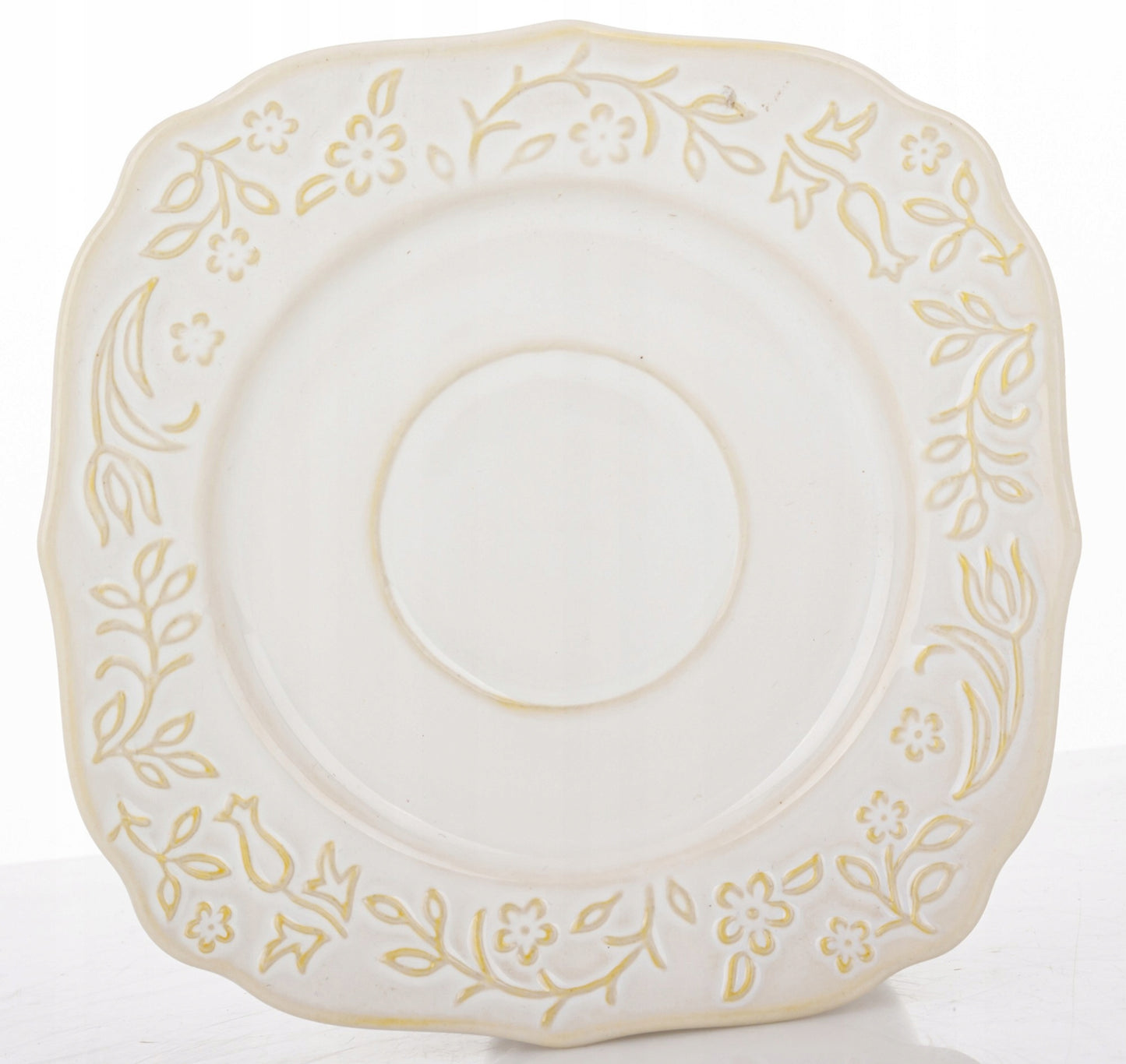 Talerz Spodek pod Filiżankę porcelanowy Sarmatia deserowy 16,5 kwadratowy