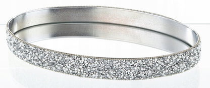 TACA DEKORACYJNA LUSTRZANA SREBRNA GLAMOUR 18,5x11,5cm podstawka lustro