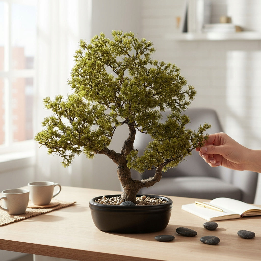 47 cm Bonsai Roślina dekoracyjna w doniczce sztuczny kwiat drzewko duże