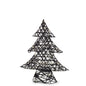 Ozdoba choinka LED z tworzywa czarno-złota 35x27x8 cm