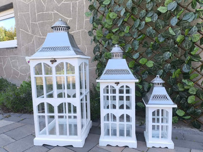 Zestaw 3 Lampiony XXL 80; 63; 44cm Lampion duży komplet Latarnia Świecznik
